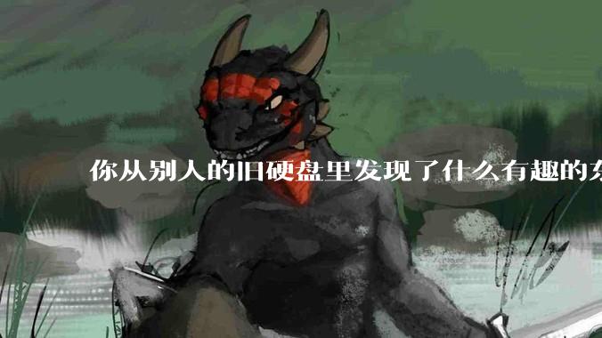 你从别人的旧硬盘里发现了什么有趣的东西？