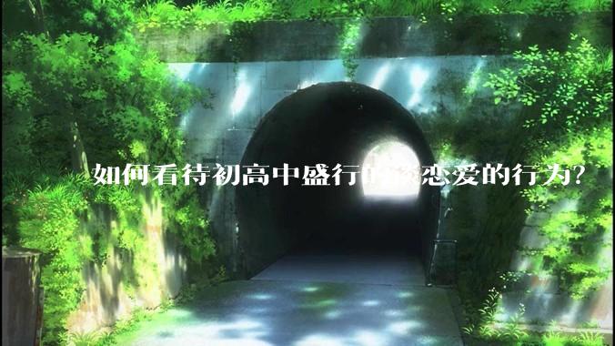 如何看待初高中盛行的谈恋爱的行为？